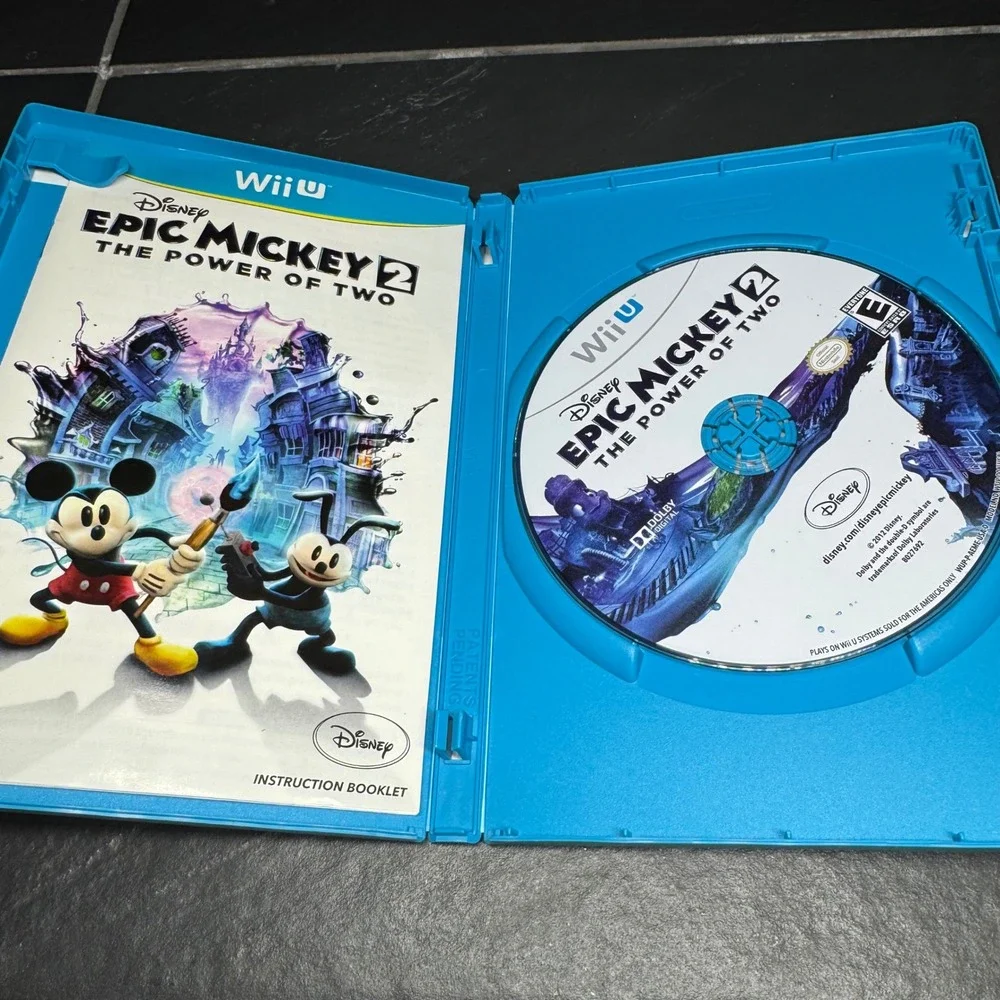 Disney Epic‎ Mickey 2 The Power of Two Nintendo Wii U Video Game with Manual